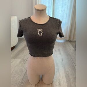 H&M just in luck cropped t shirt